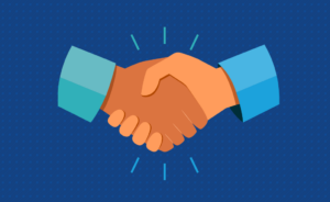 Graphic of a handshake